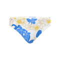 UPRO men's Frangipani Swim Brief – Blue Yellow Floral - front product on white background