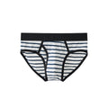 UPRO men's Black & White Striped Brief – Black White Stripe - front product on white background