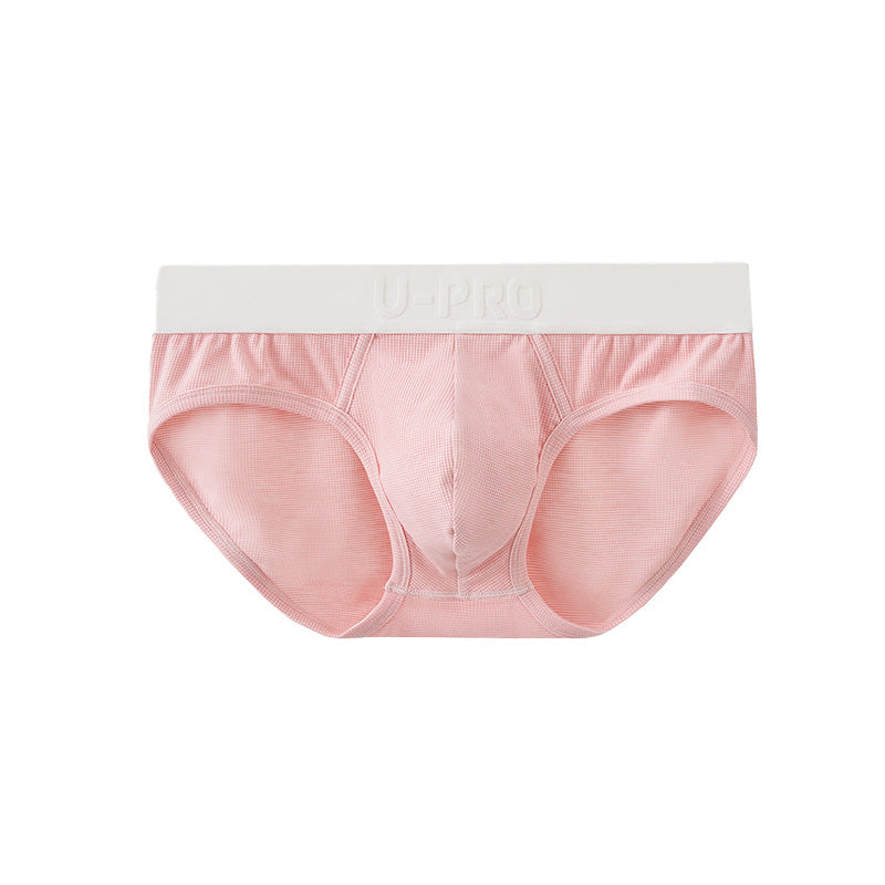 UPRO men's Waffle Knit Brief – Pink - front product on white background