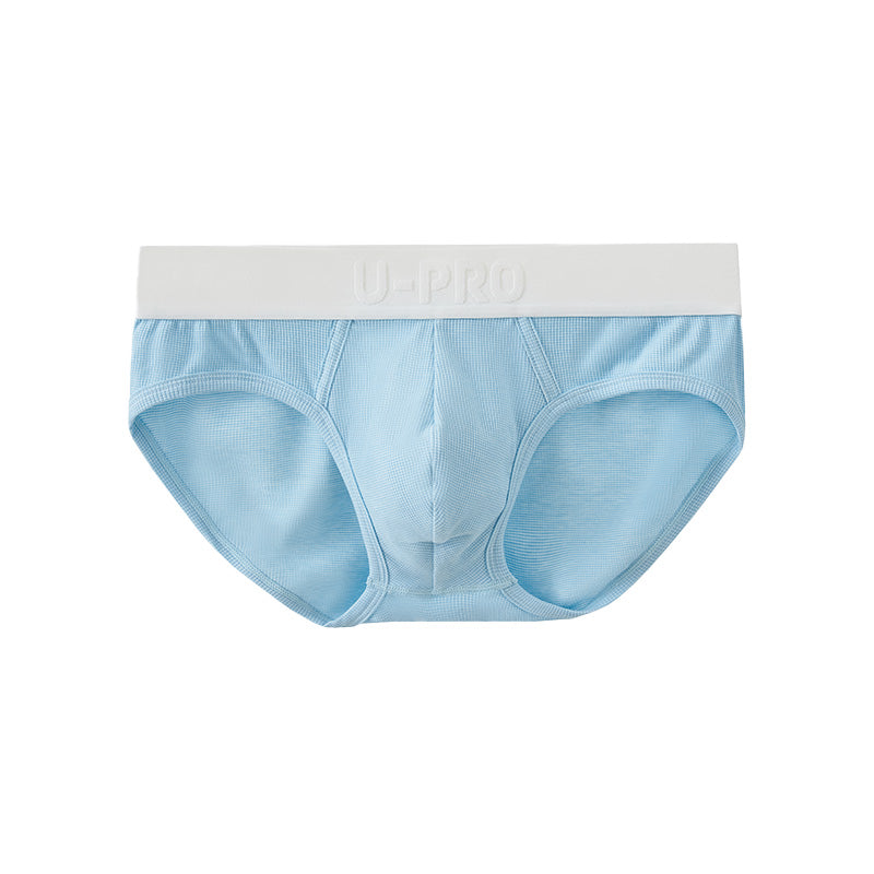 UPRO men's Waffle Knit Brief – Blue - front product on white background