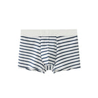 UPRO men's Striped Boxer Brief – Navy White Stripe - front product on white background