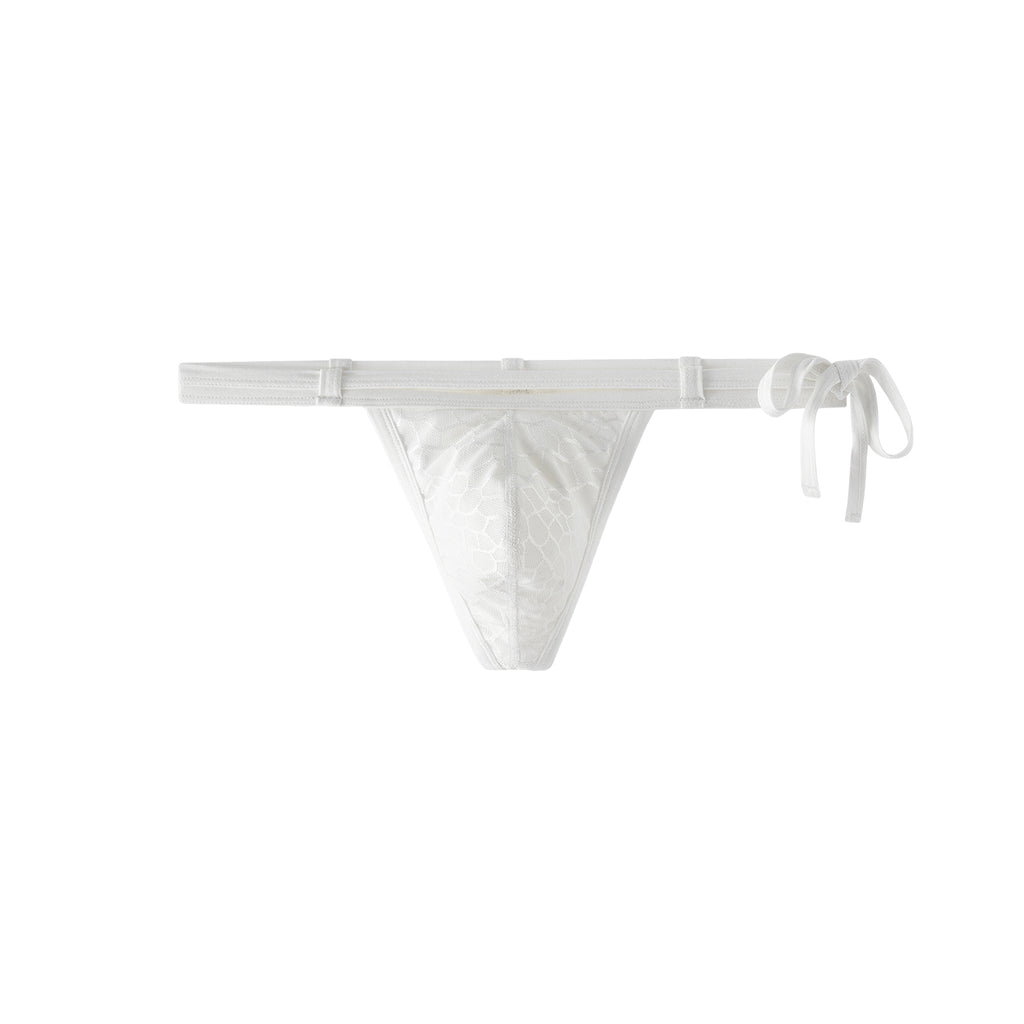 UPRO men's Tie-Side Strap Brief – White - front product on white background