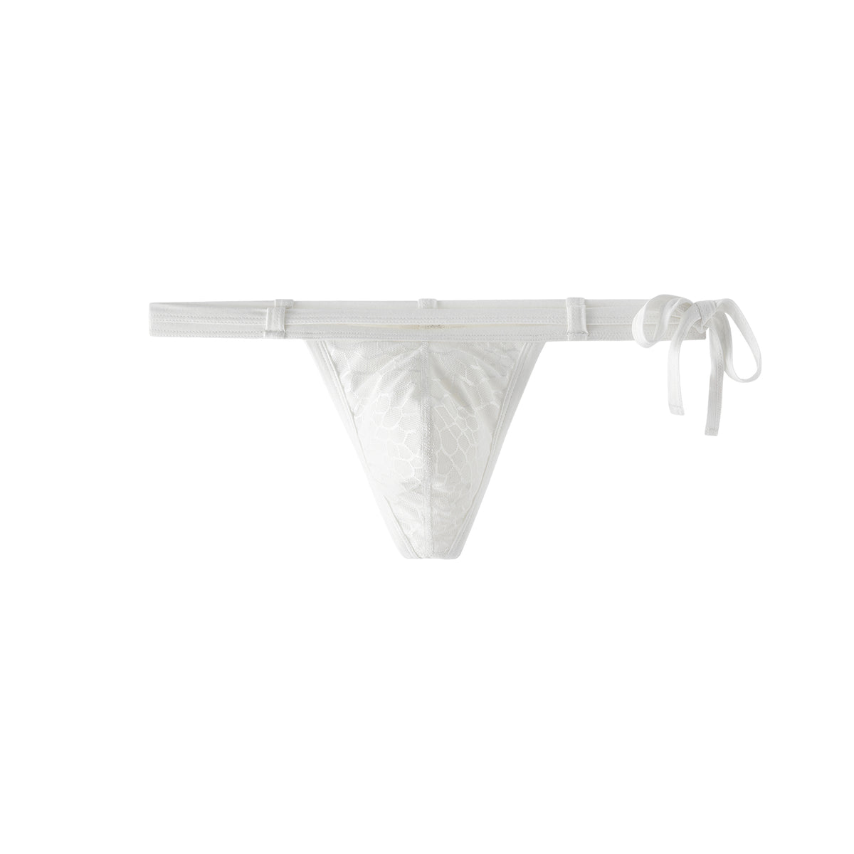 UPRO men's Tie-Side Strap Brief – White - front product on white background