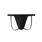 UPRO men's Black Double-Strap Jockstrap – Black - front product on white background