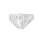 UPRO Weisser Badeslip Herren mit Logo-Print – Produktfoto vorne auf weissem Hintergrund