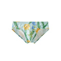 UPRO men's Narcissus Print Swim Brief – Green Floral - front product on white background