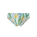 UPRO men's Narcissus Print Swim Brief – Green Floral - front product on white background