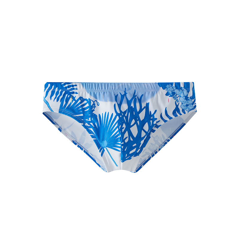UPRO men's Blue Leaf Swim Brief – Blue Leaf - front product on white background