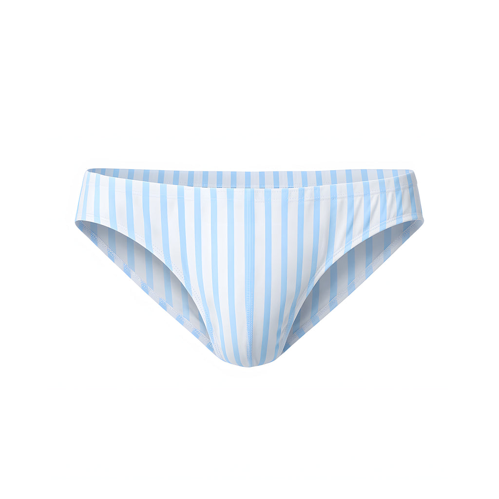 UPRO Slip de bain homme rayé bleu motif citron – photo produit de face sur fond blanc