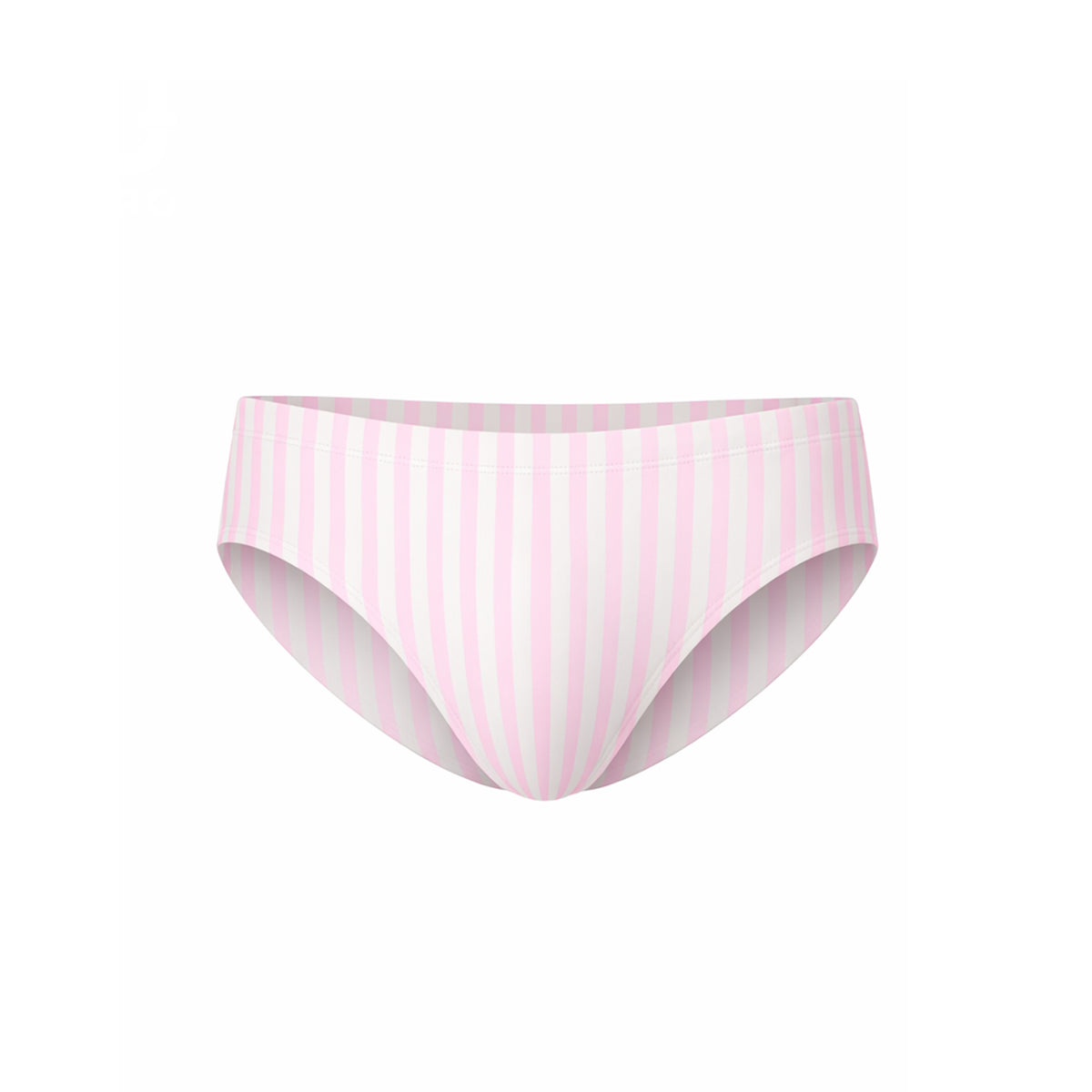 UPRO men's Pink Stripe Lemon Swim Brief – Pink White Stripe - front product on white background
