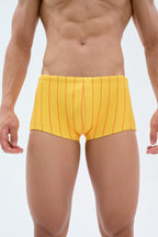 UPRO Boxer de bain homme square cut American Stripe – détail de la coupe en studio, photo 1 sur 2