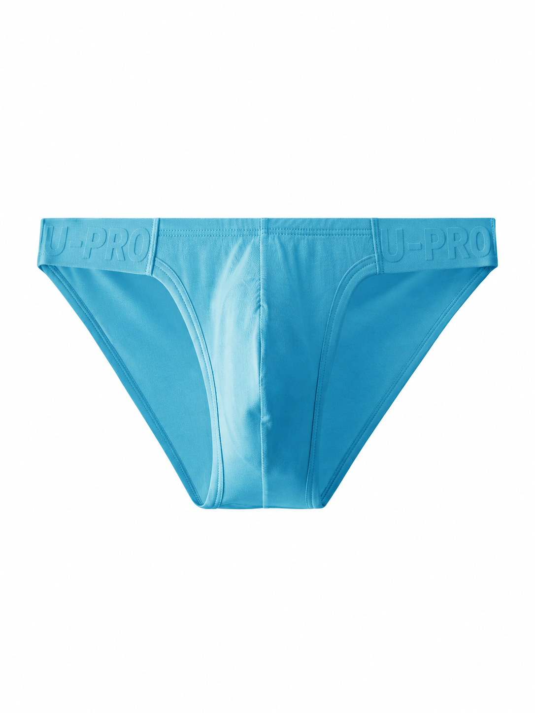 UPRO men's Ribbed High-Cut Brief – Blue - front product on white background