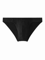 UPRO men's Ribbed High-Cut Brief – Black - front product on white background