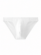 UPRO men's Ribbed High-Cut Brief – White - front product on white background