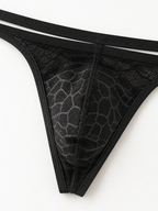 UPRO men's Double-Waist Jockstrap – Black – waistband and fabric detail