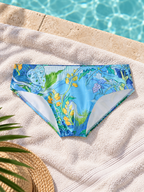 UPRO men's Blue Botanical Swim Brief – Blue Botanical – poolside product still life