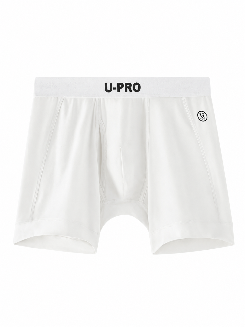 UPRO men's Long Boxer Brief – White - front product on white background