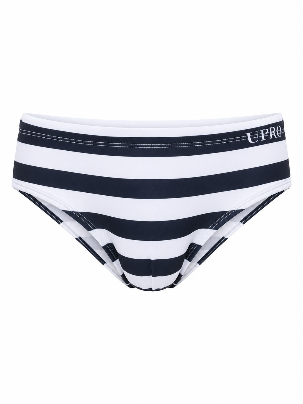 UPRO Slip de bain homme rayé noir et blanc – photo produit de face sur fond blanc