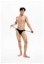 UPRO men's Lace-Up Brief – Black – studio model view, photo 3 of 3
