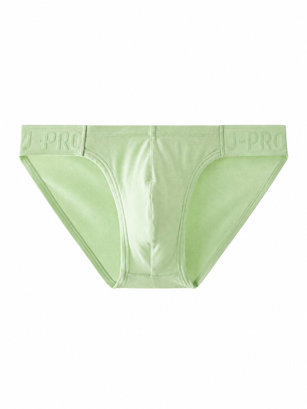 UPRO men's Ribbed High-Cut Brief – Green - front product on white background