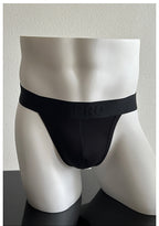 UPRO men's Single-Strap Jockstrap – Black – product construction detail, photo 1 of 2