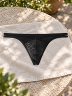 UPRO men's Double-Waist Jockstrap – Black – outdoor product still life