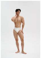 UPRO men's Embroidered Star Cut-Out Brief – studio model view, photo 2 of 3