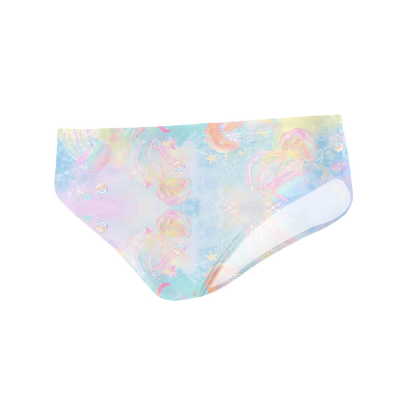 UPRO men's Jellyfish Print Swim Brief – Pastel Jellyfish - front product on white background