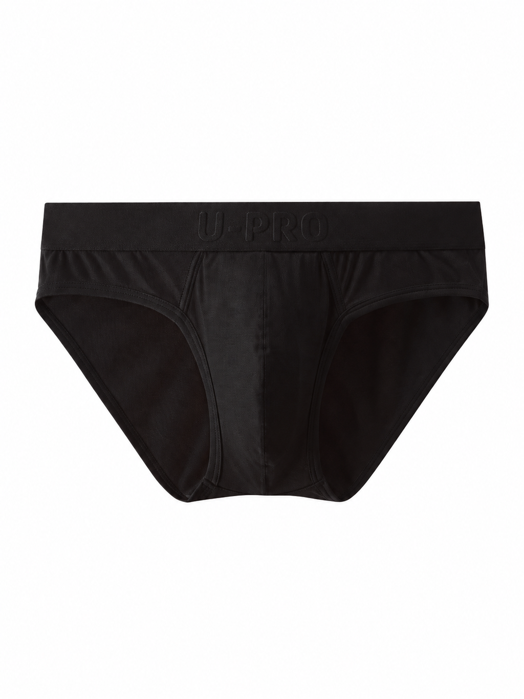 UPRO men's Ribbed Brief – Black - front product on white background