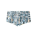 UPRO men's Blue Abstract Print Square-Cut Swim Trunks – Blue Print – front product on white background