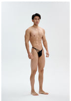 UPRO men's Asymmetric Strap Brief – Black – studio model view, photo 3 of 3