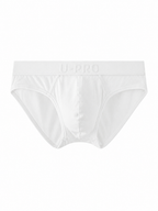 UPRO men's Ribbed Brief – White - front product on white background
