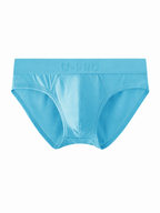 UPRO men's Ribbed Brief – Blue - front product on white background