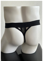 UPRO men's Single-Strap Jockstrap – Black – product construction detail, photo 2 of 2